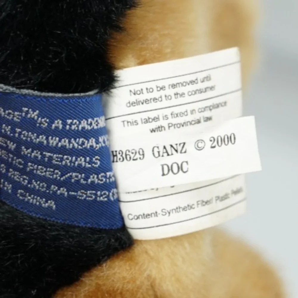 Vintage 2000 Heritage Collection by Ganz - Stuffed Brown Dog Plush Toy‎ ~ Y2K